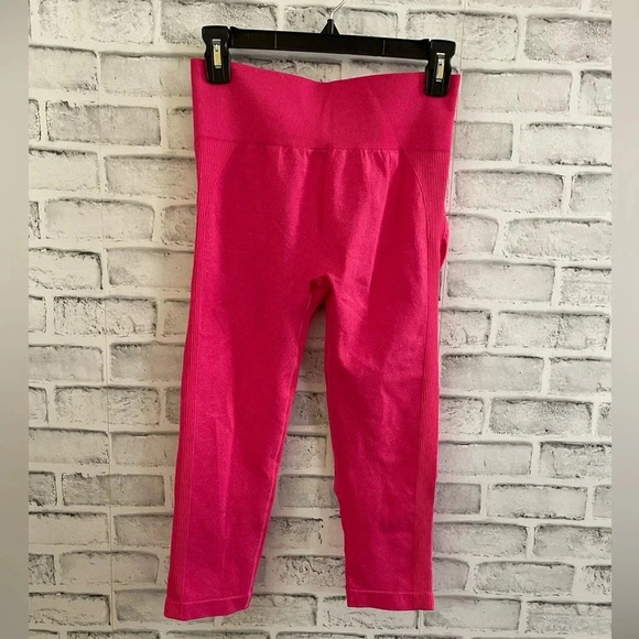 NWOT Women’s SHEIN high waist hot pink compression leggings Large - Picture 3 of 5